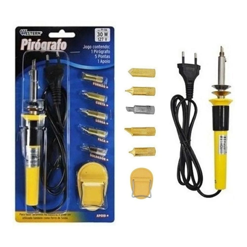 Pirógrafo Escreve Gravador Soldador Madeira Couro 127V