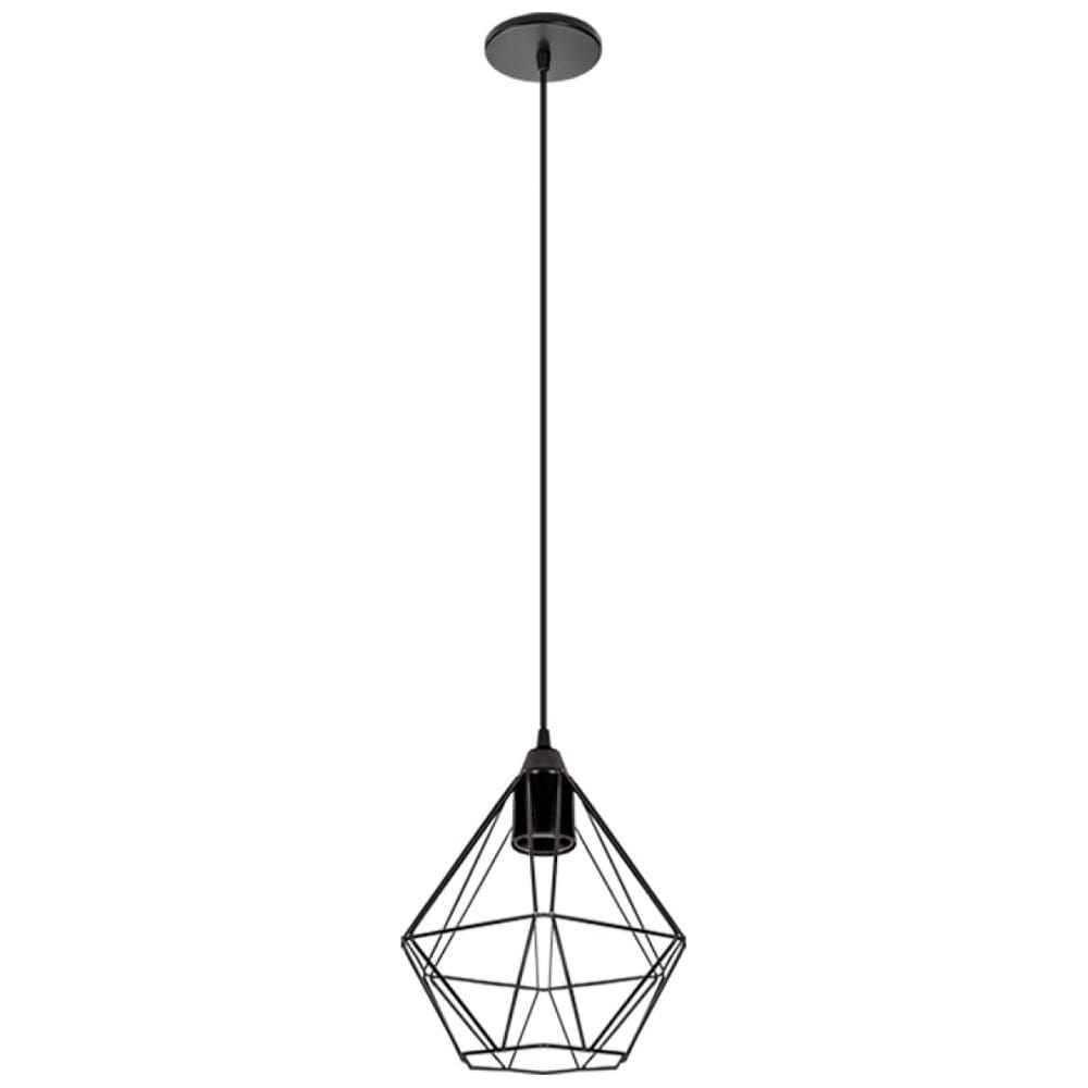 Pendente Aramado Diamante Preto 1Xe27 - Opl