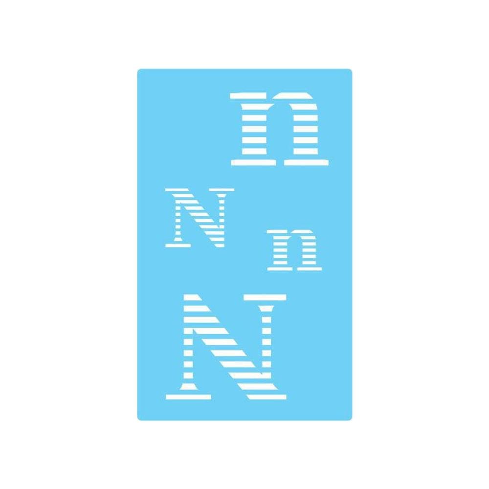 Stencil De Parede Tamako Alfabeto Letra N 55X90Cm - Ref 314