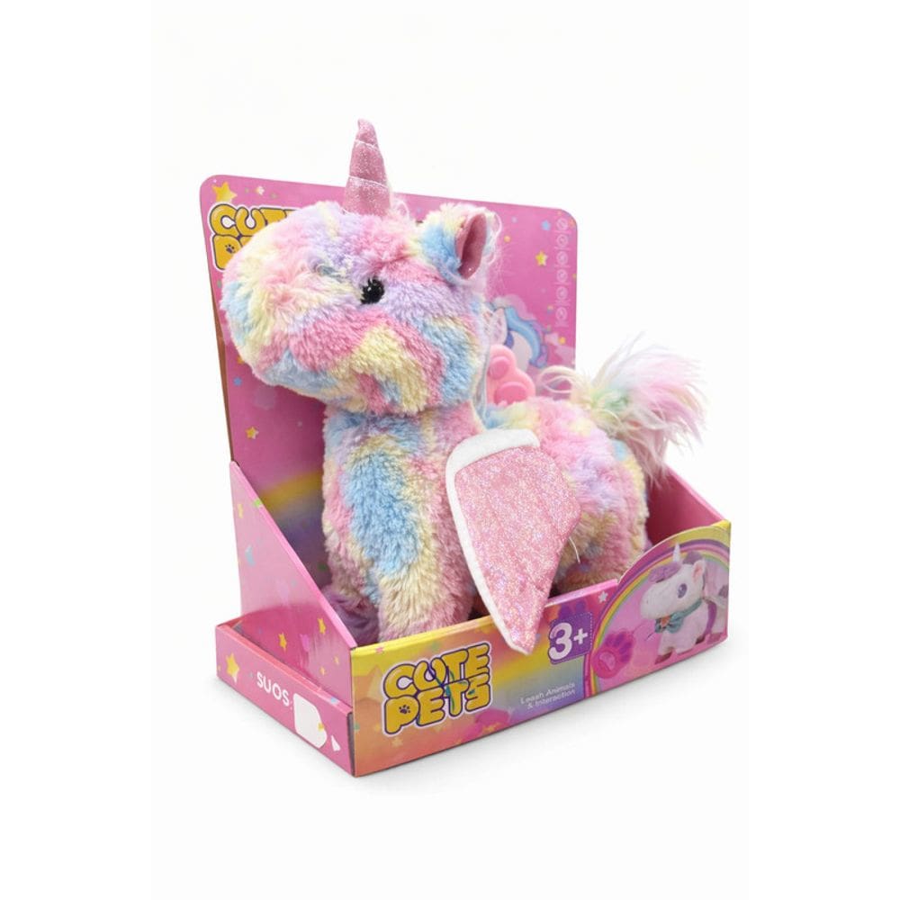 Unicórnio de Pelúcia Interativo Cute Pets com Asas e Coleira – Toys Import