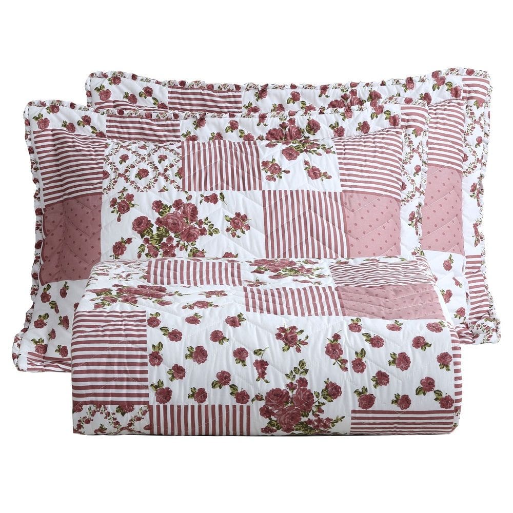 Cobre Leito King primor Dupla face 3pç 100% Poliéster - Pat_Malva