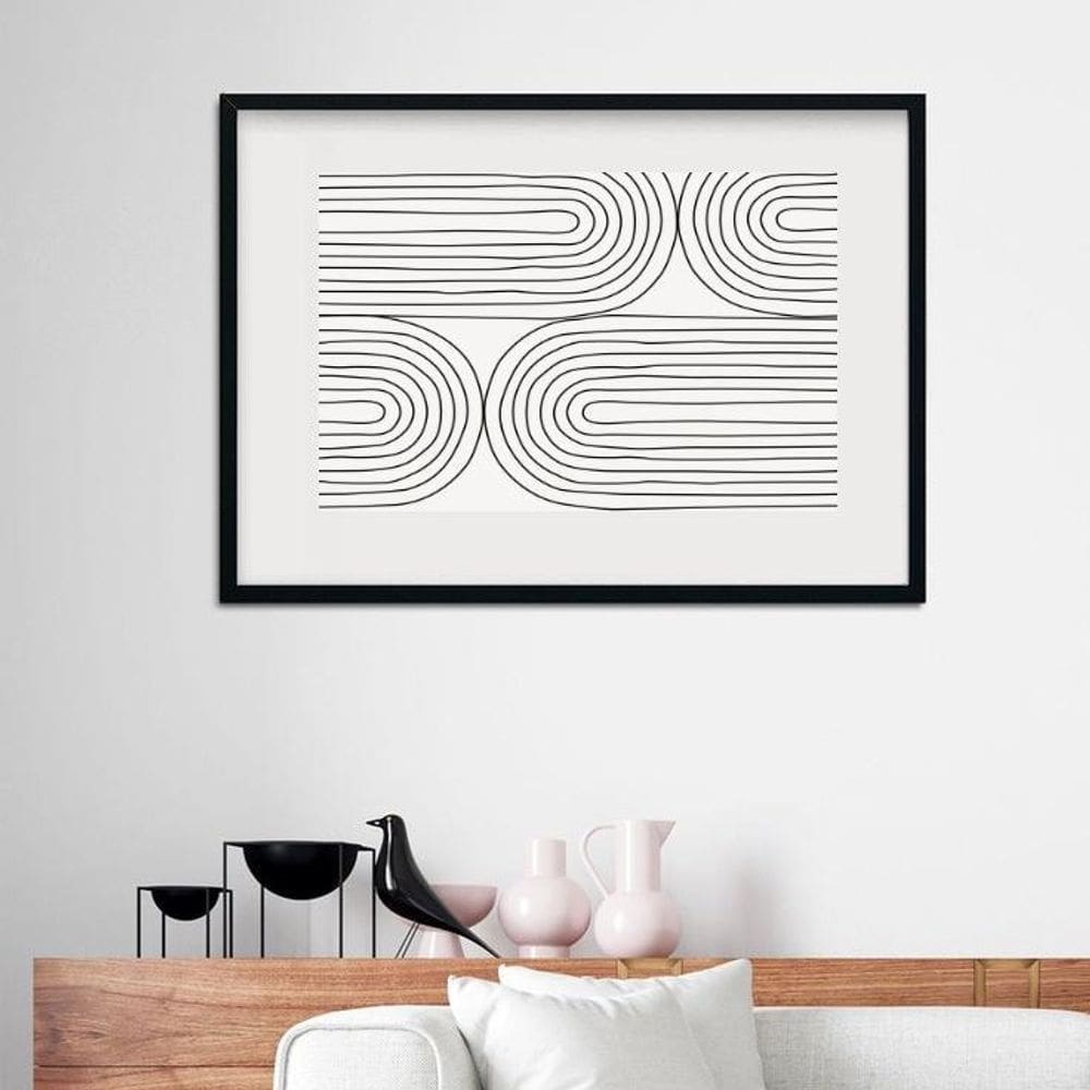 Quadro Neutro Ultra Minimalista Horizontal - 60X48Cm