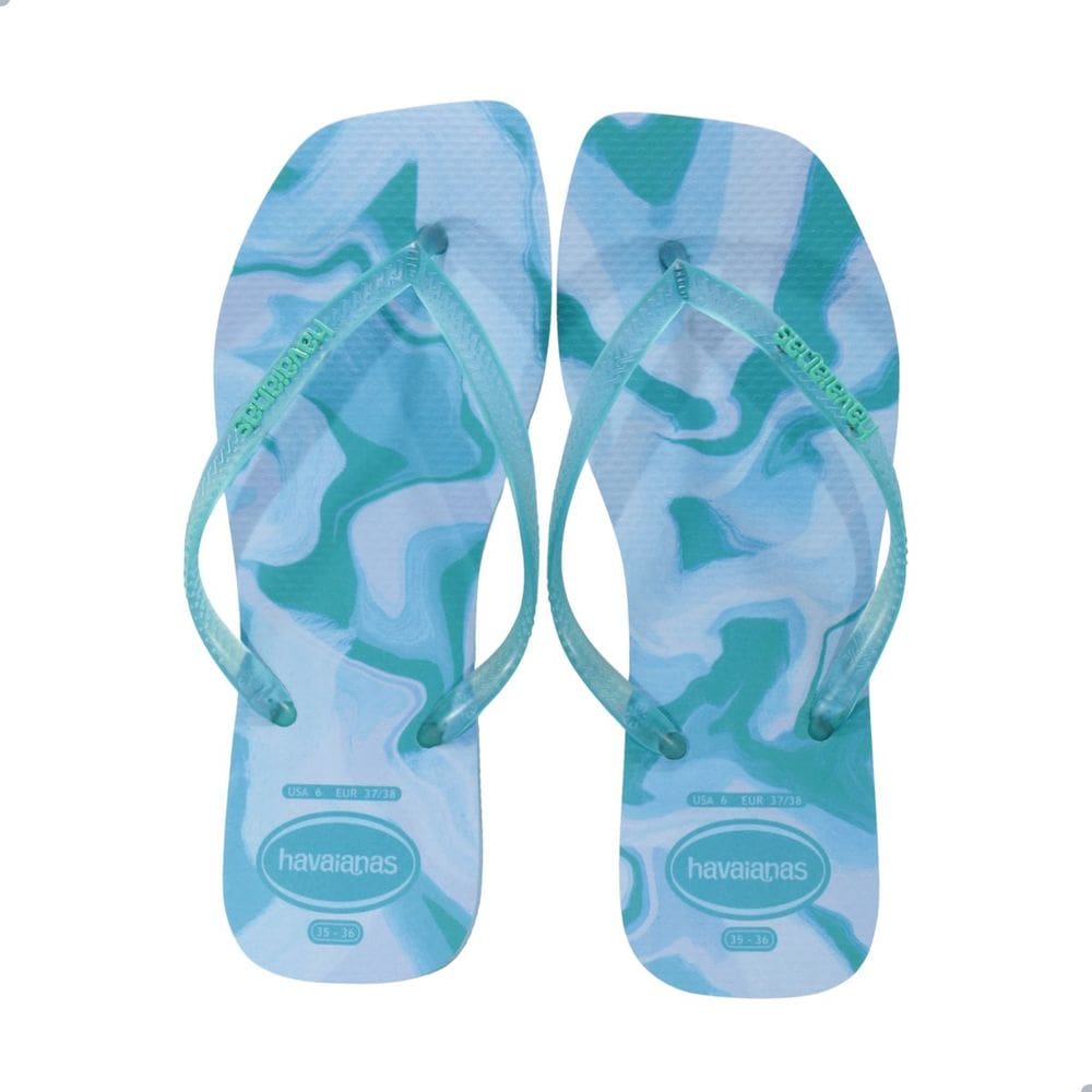Chinelo Havaianas Slim Square Jelly Azul