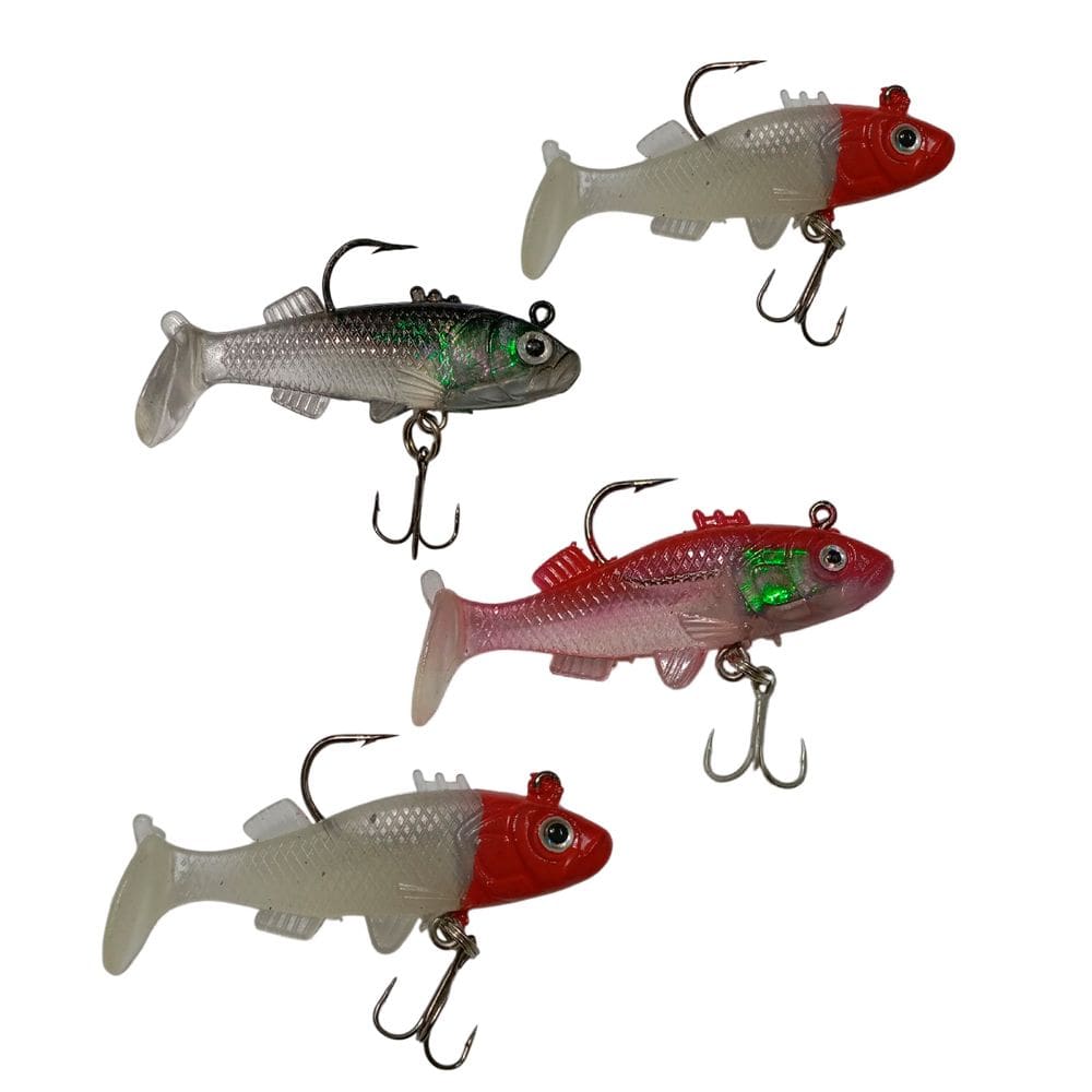 Isca Artificial Pesca 4 Peixes Soft Shad Pescaria  Robalo Lambari  Tainha Tucunare Mar Açude Rio Lago