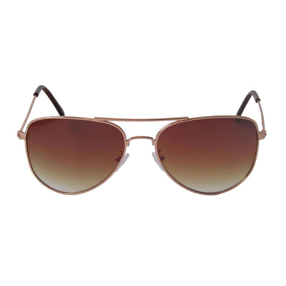 Óculos Solar Feminino Estilo Aviador Lente Marrom D