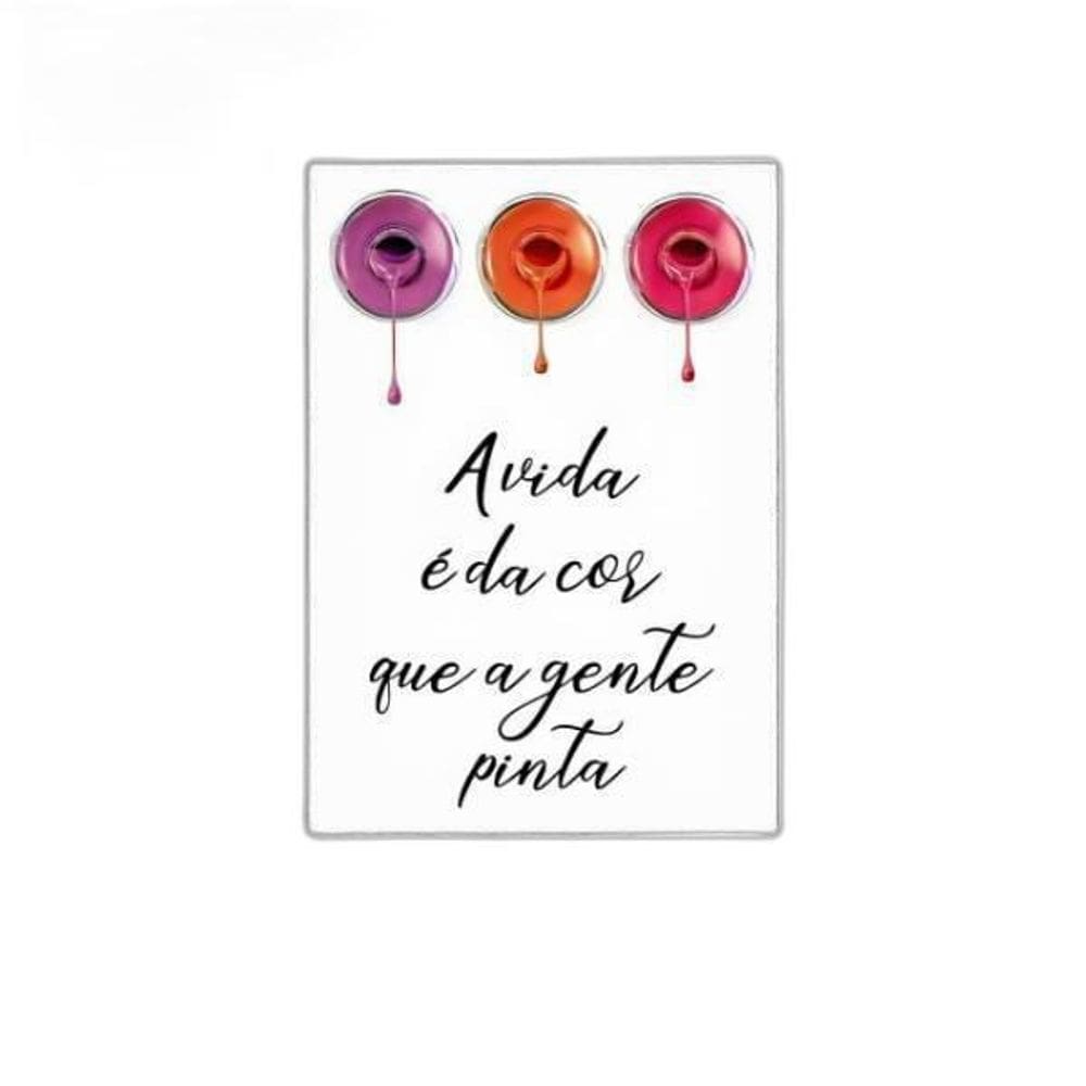 Placa Decorativa Esmalte Frase 18X27Cm
