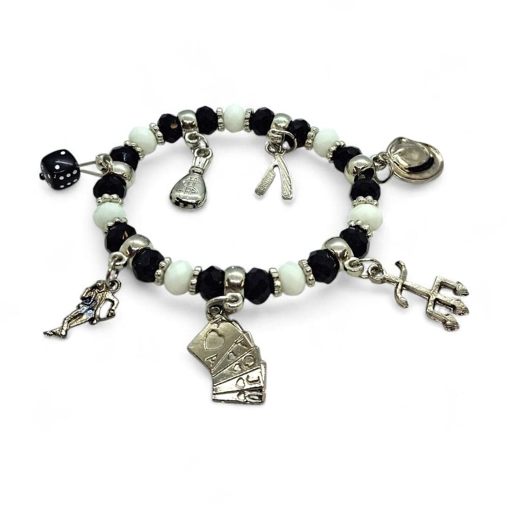 Pulseira Zé Pretinho Branco Umbanda Umbanda Ajustável