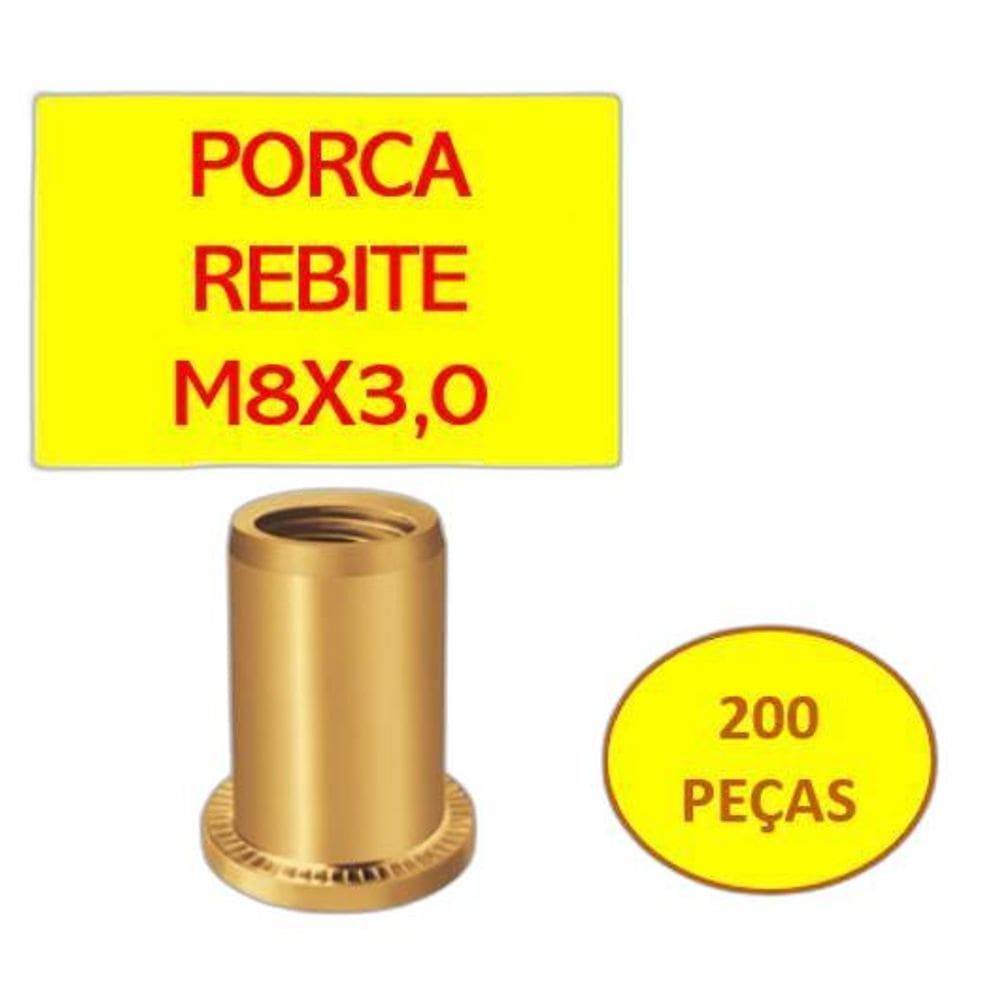 Rebite Com Rosca Interna Porca Rebite 3,0 H 17 M8 Com 200