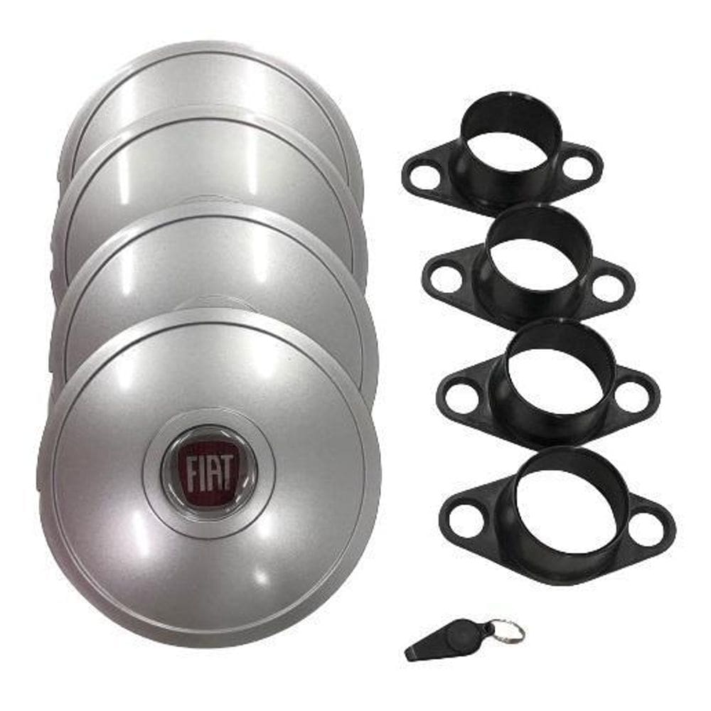 Calotas Miollo Fiat Doblo Aro 14 2010/2017 Tradicional Prata