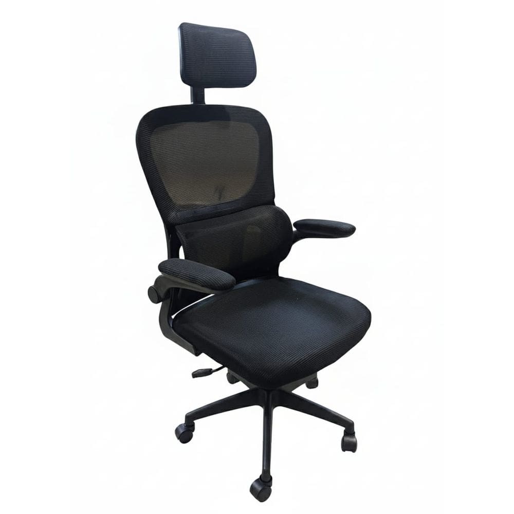 Cadeira Escritório Presidente Ergonômica Preta B-029