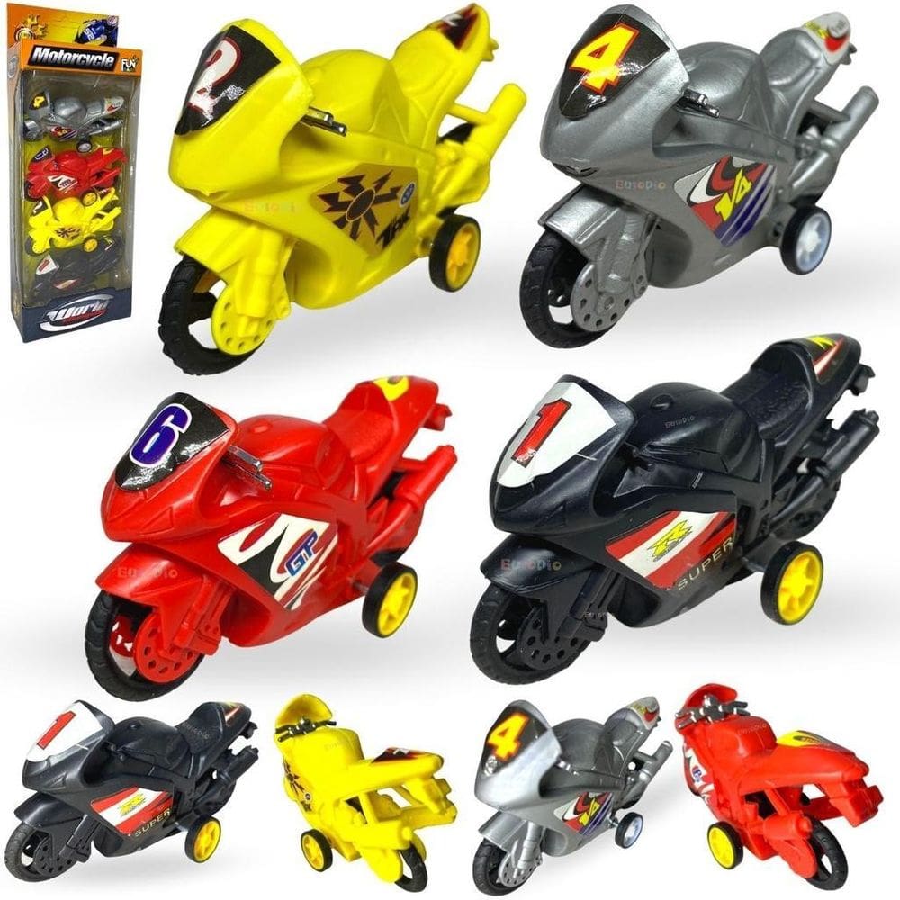 Kit Carrinhos De Fricção Moto - Moto