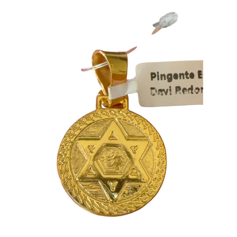 Pingente Estrela De Davi P - Banhado A Ouro 18K