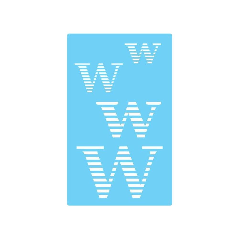 Stencil De Parede Tamako Alfabeto Letra W 55X90Cm - Ref 323