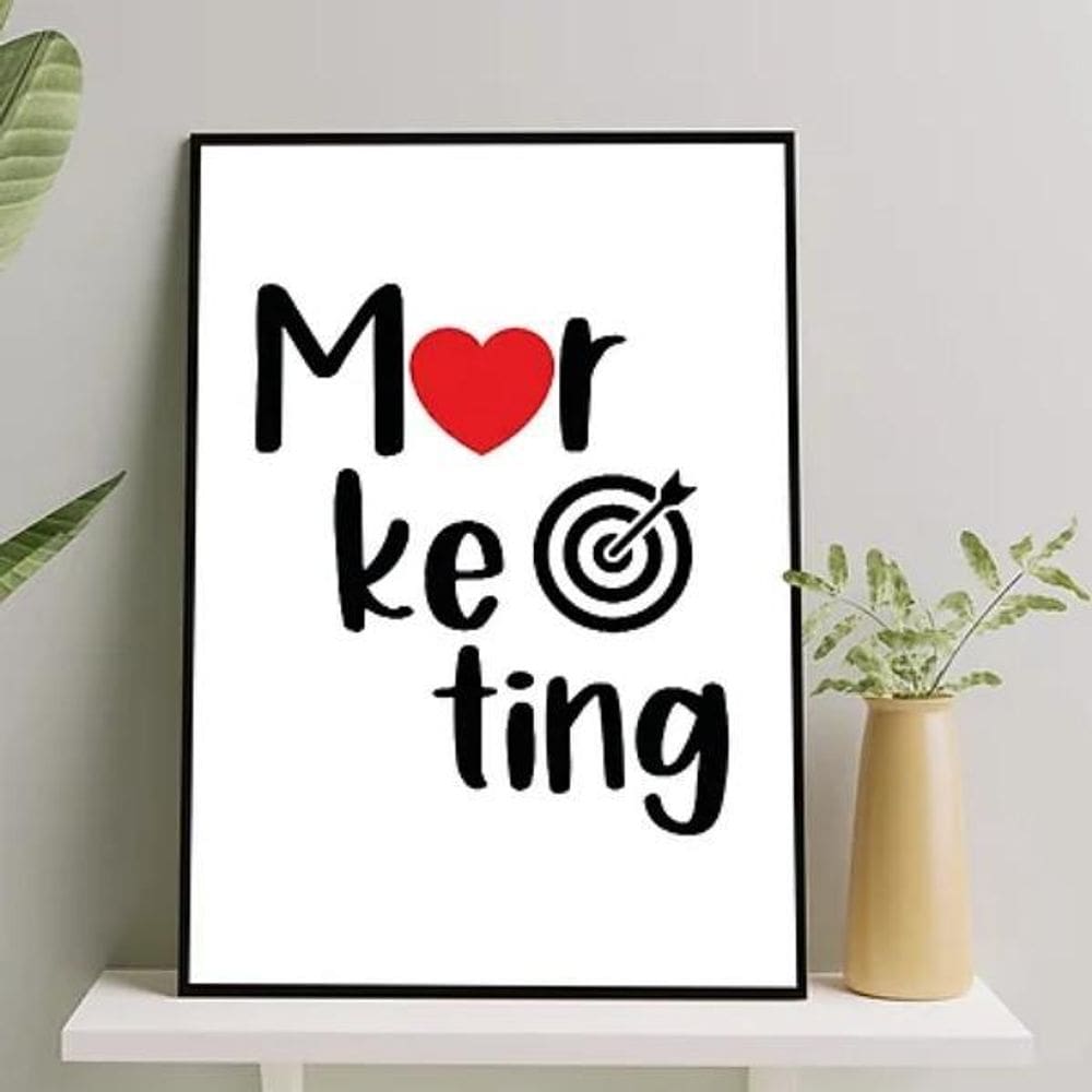 Quadro Profissão Marketing 45X34Cm