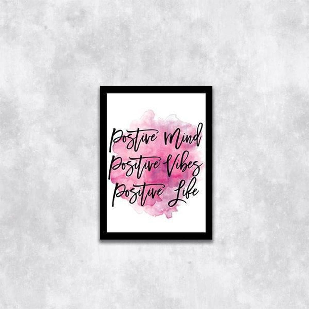 Quadro Positive Mind, Vibes And Life 24X18Cm