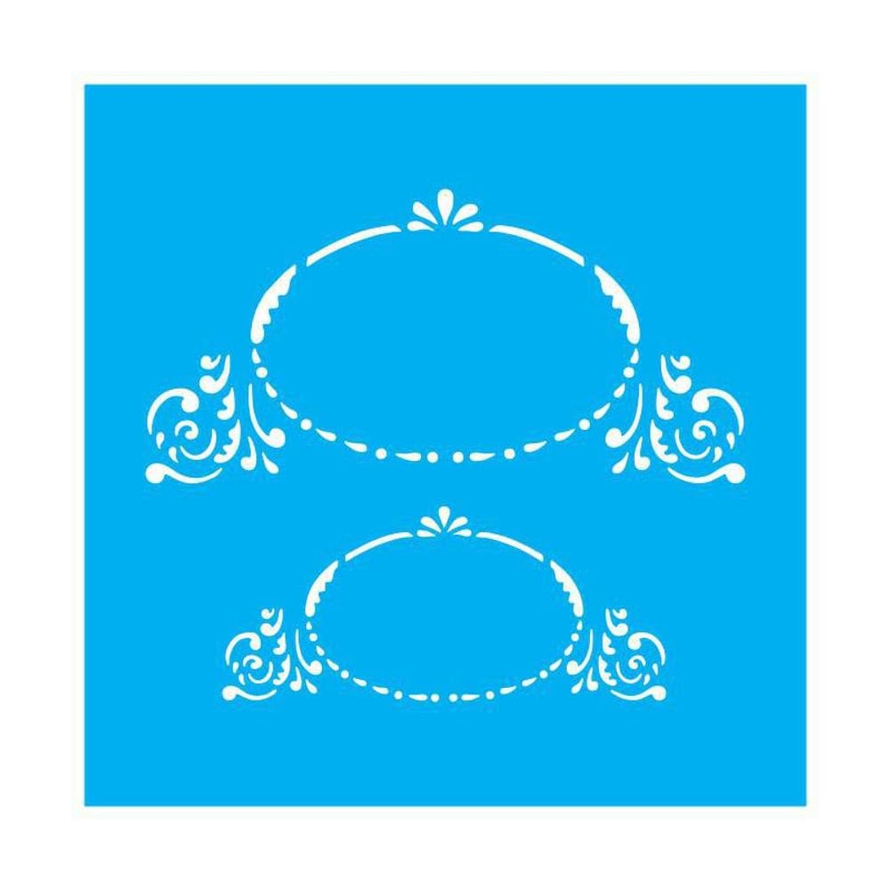 Stencil Tamako Moldura - 30X30Cm - Ref D195