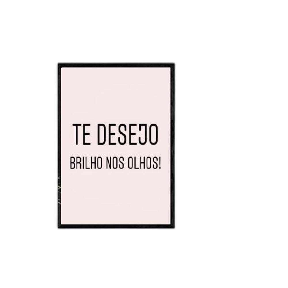 Quadro Te Desejo Brilho Nos Olhos 33X24Cm - Com Vidro