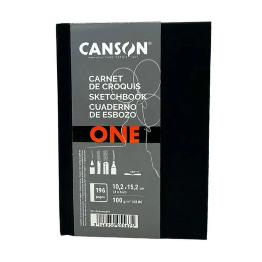 Caderno Sketchbook Desenho 100g/m² 98 Folhas A6 10,2x15,2cm Canson