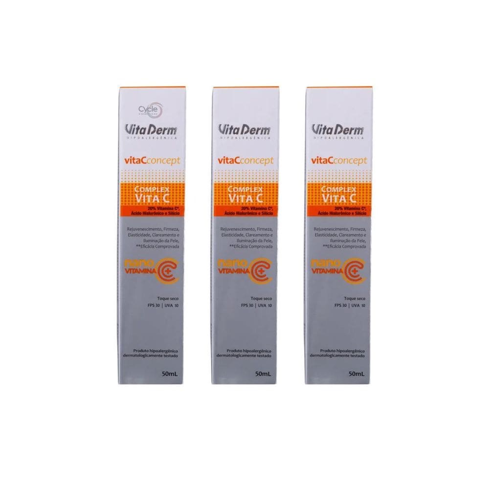 3 Unidades Complex Vita C Vita Derm 50Ml
