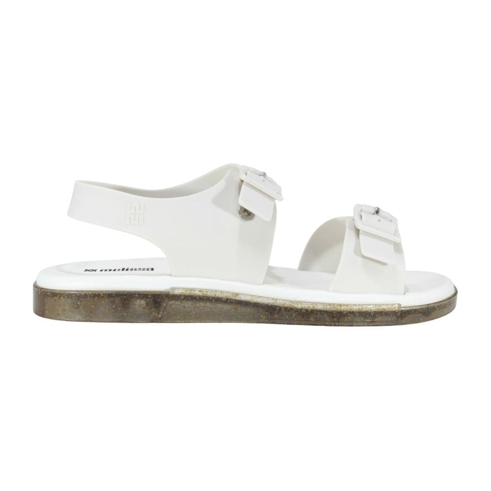 Sandália Melissa Walk Sandal Bege Casca Arroz/Branco