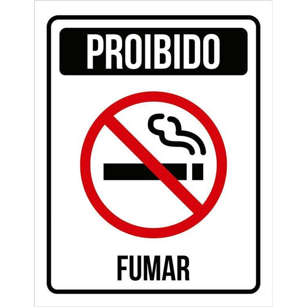Placa De Sinalização Proibido Fumar - Mais Resistente 36X46