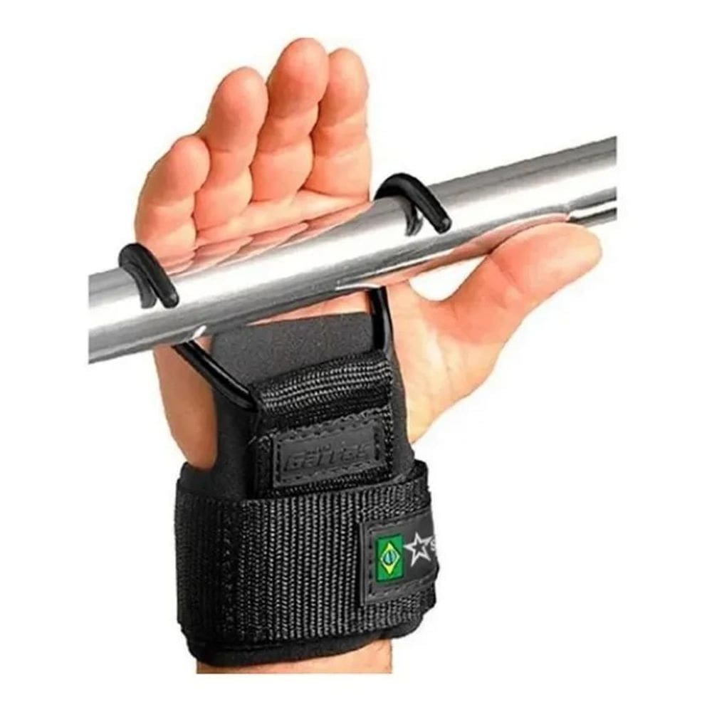 Luva Treino - Straps Metal Garras - Gancho Tala Musculação