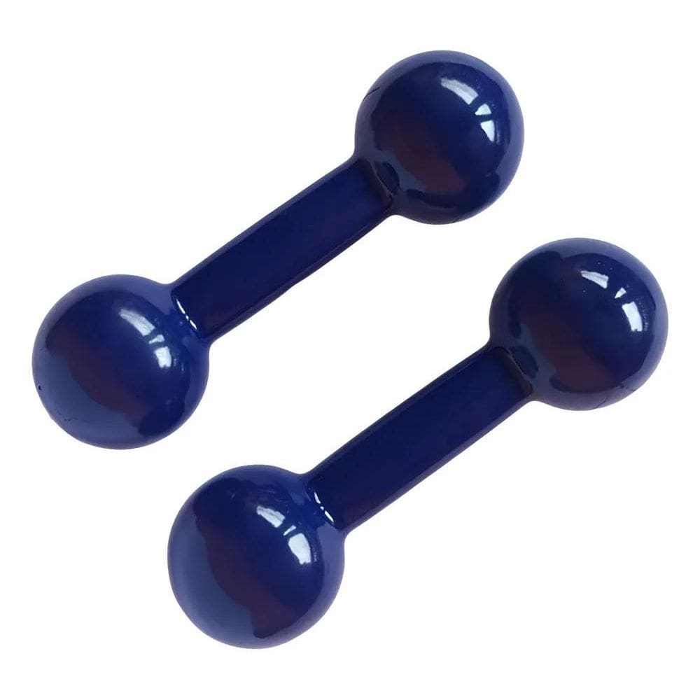 Halter Emborrachado De 1 Kg Par - Preto