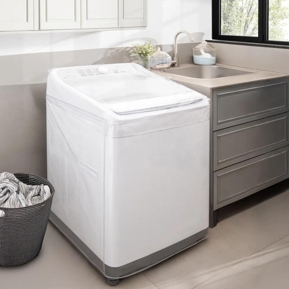 Capa Máquina Lavar Pvc Grosso Transparente Tamanho G