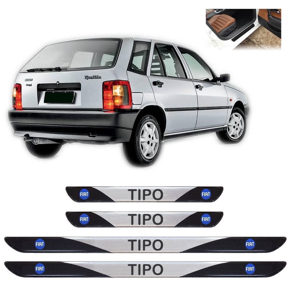 Soleira Porta Fiat Tipo 1994 A 2000 4 Pçs Resinado Sr01119