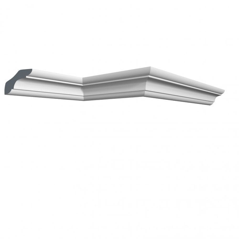 Kit 180M Linear Roda Teto Perfil de Poliestireno C70 Branco