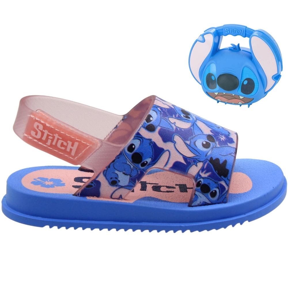 Sandália Infantil Grendene Kids Stitch Hora do Lanche Menina Com Lancheira