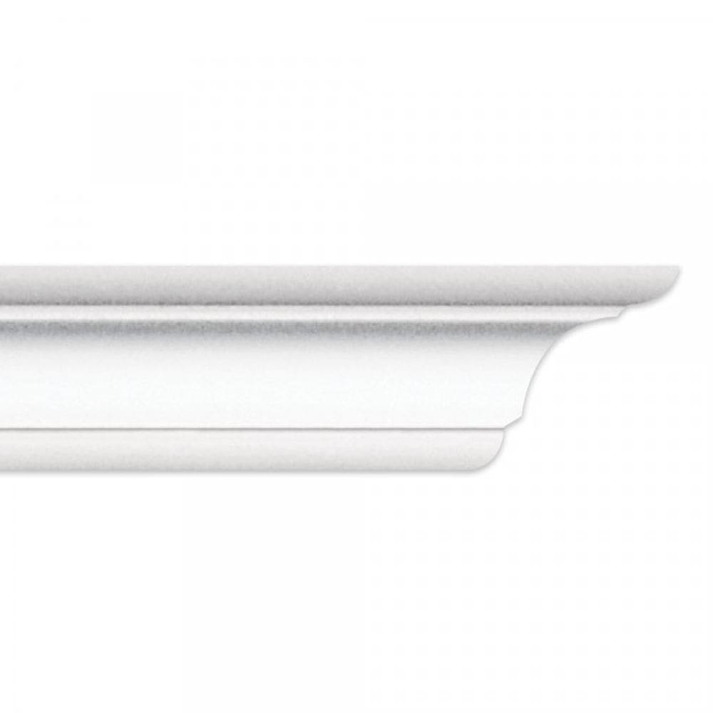 Kit 60M Linear Roda Teto Perfil de Poliestireno C100 Branco