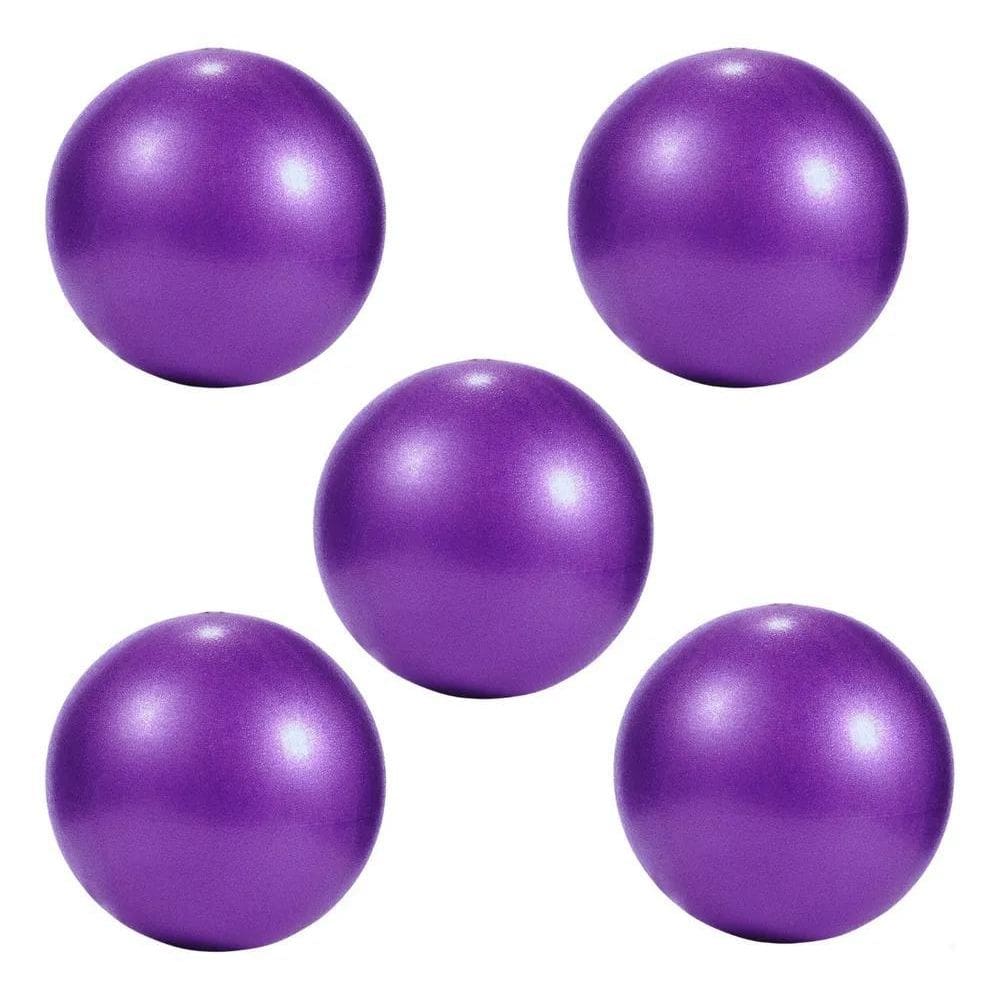 Kit 5 Mini Bola Overball 25Cm Yoga Pilates Fisio Funcio Roxo