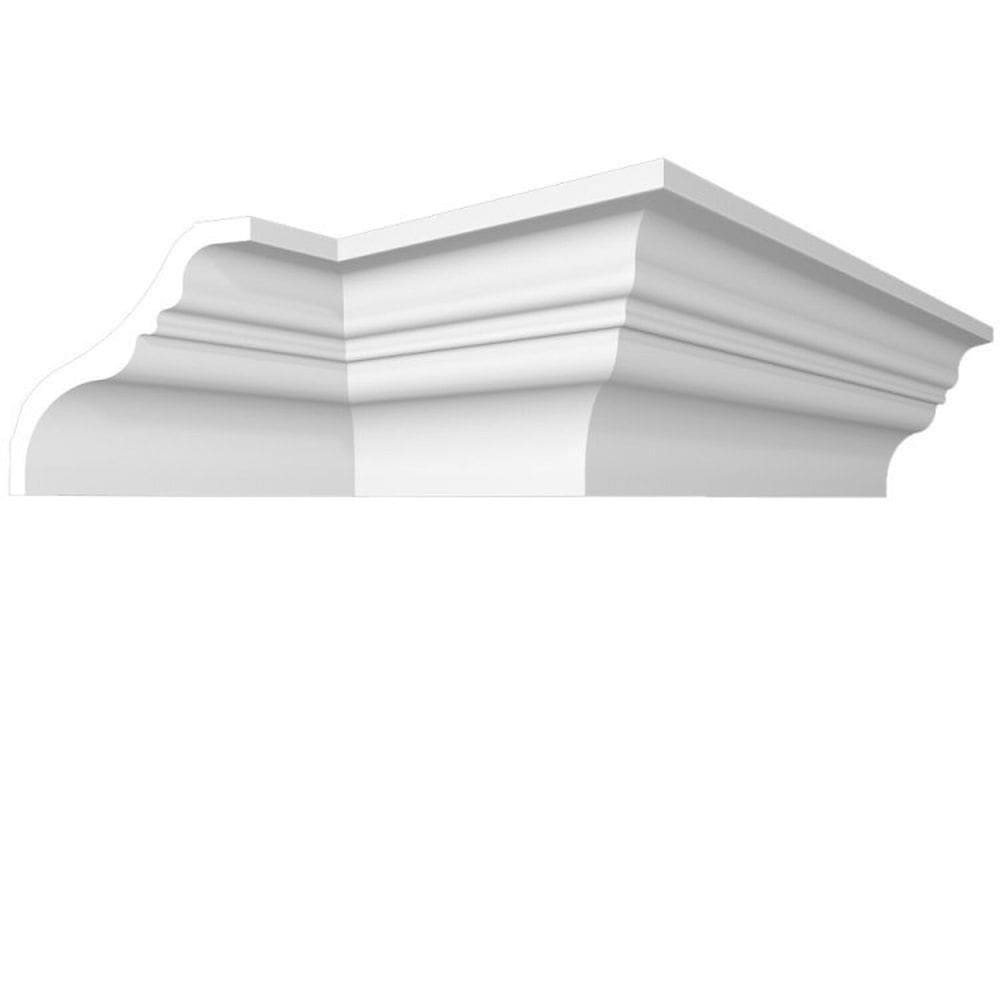 Kit 180M Linear Roda Teto Perfil de Poliestireno Up237 Branco