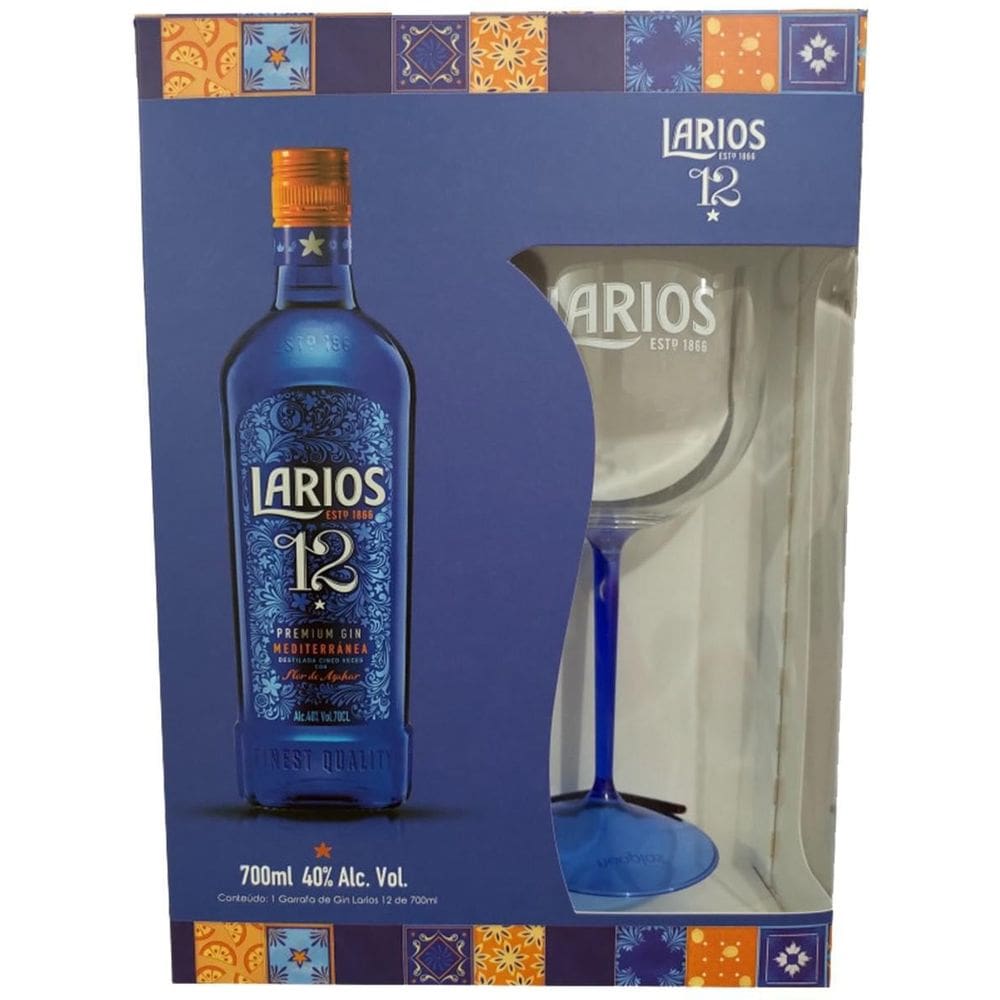 Kit Gin Larios 12 700Ml + Taça