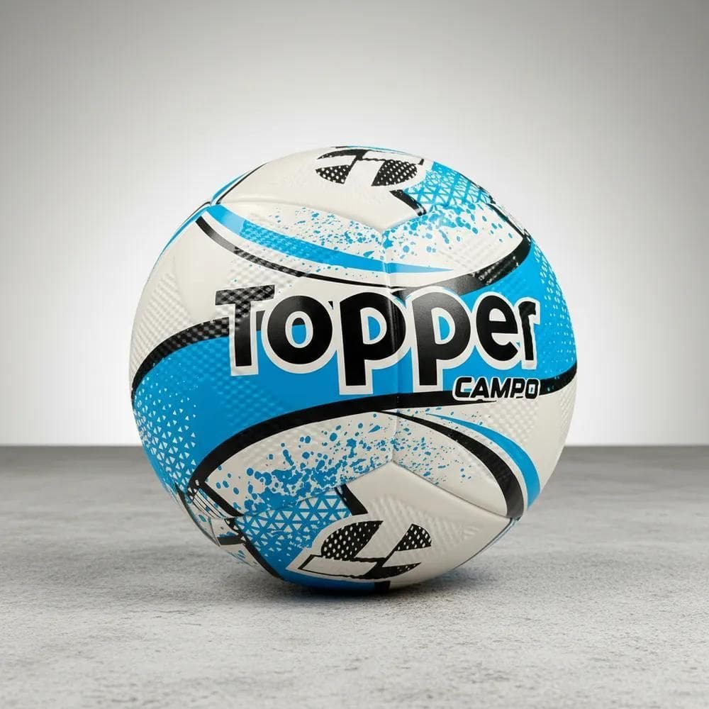 Bola De Futebol Slick Campo Usee Brasil Topper Cor Azul