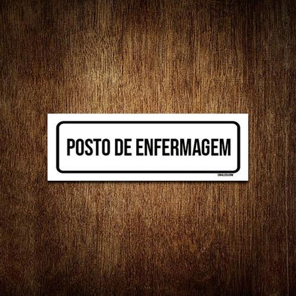 Placa De Sinalização Setor - Posto De Enfermagem  30X10