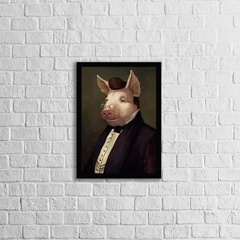 Quadro Porco Nobre 24X18Cm