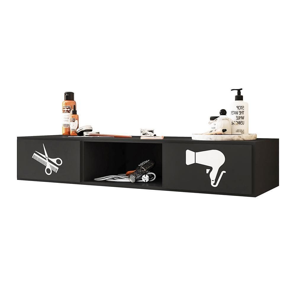 Beleza - Penteadeira Tipo Bancada Preto 120Cm