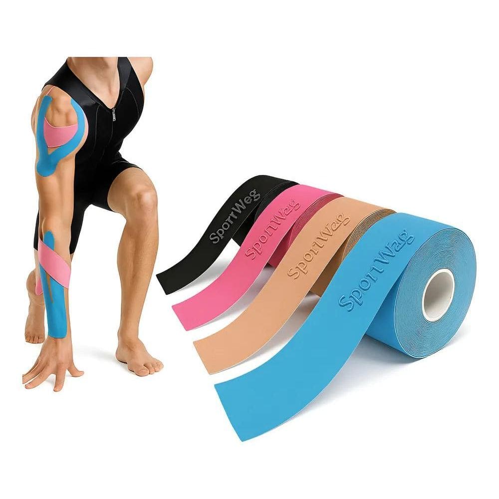 Kit 4 Fitas Kinesio Tape Fita Bandagem Elástica Taping Fisio