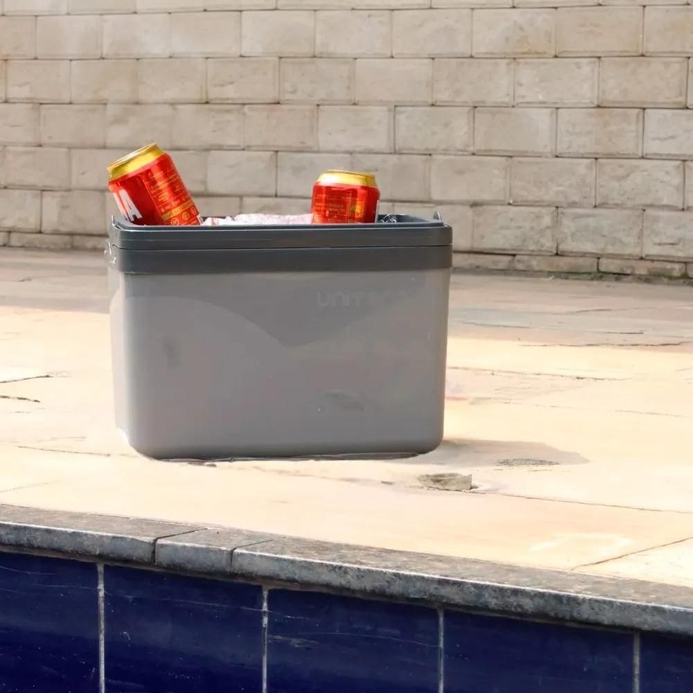 Caixa Térmica Cooler 7,5L 12 Latas Com Cinza-Escuro
