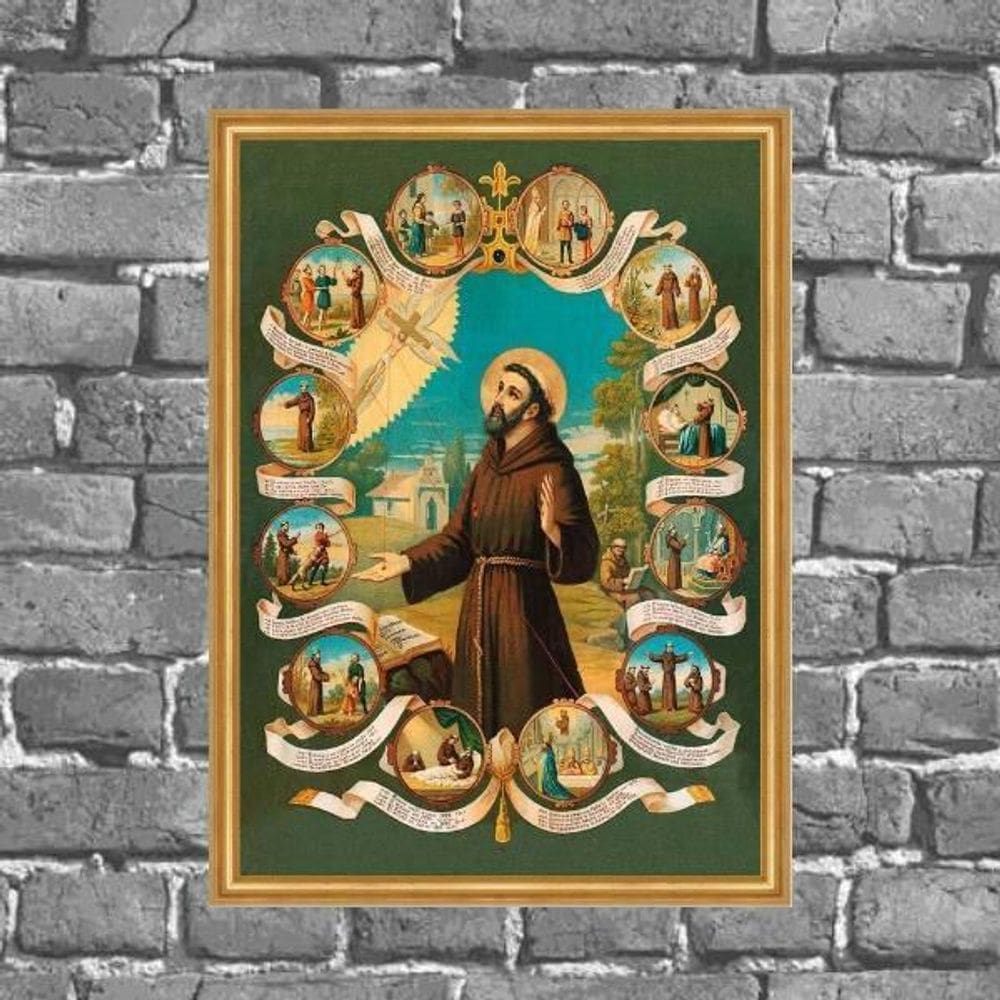 Placa Decorativa De Parede São Francisco 18X27Cm