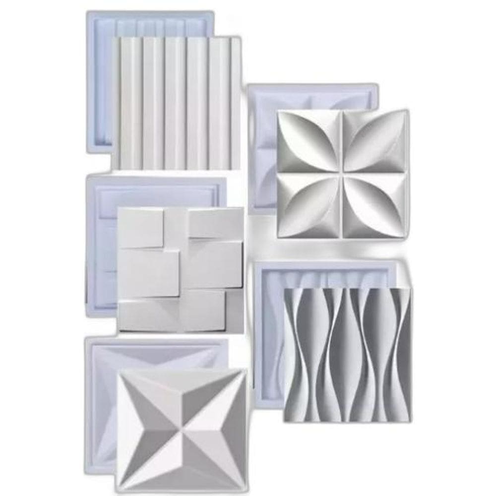Kit 5 Formas Molde Para Gesso 3D E Cimento Abs