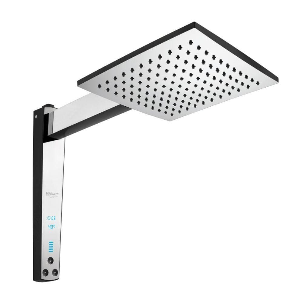 Chuveiro Digital Acqua Century Preto Com Cromado 7500W Lorenzetti 220V