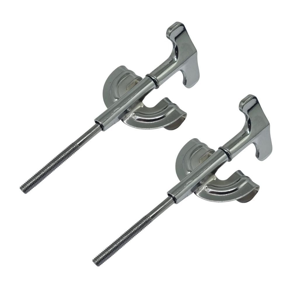 Kit 2 Parafuso Afinação 6Mm Bumbo Borboleta Com Garra Metal