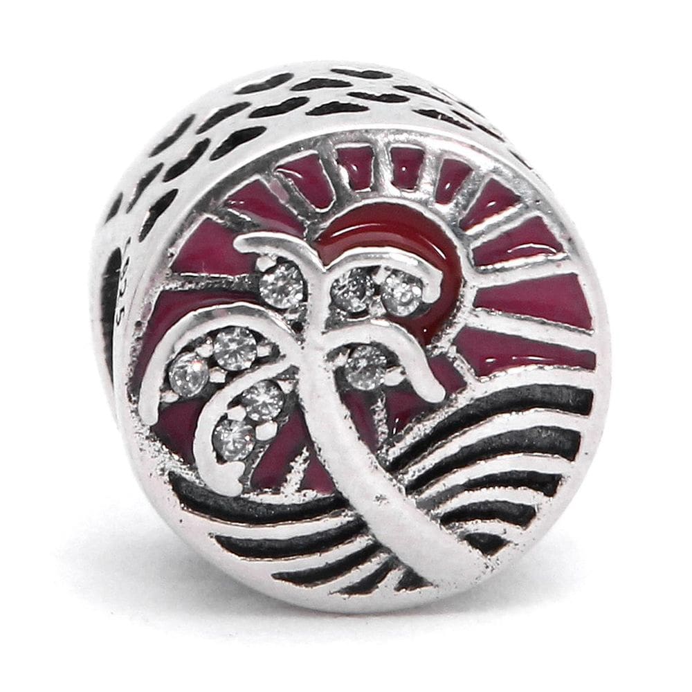 Berloque Mundo Briller Separador Pôr Do Sol Prata