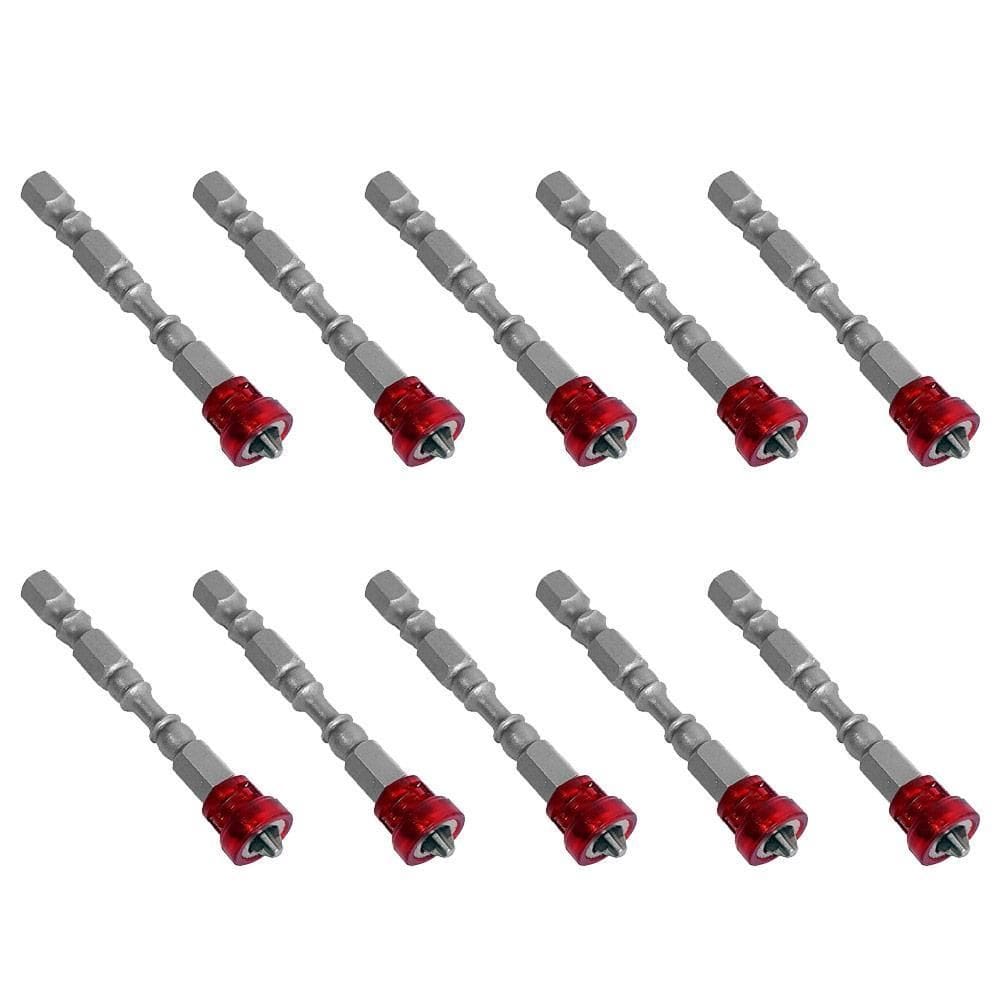 Kit 10 Pontas Bit Phillips Ph2 Com Limitador 65Mm Enc. 1/4