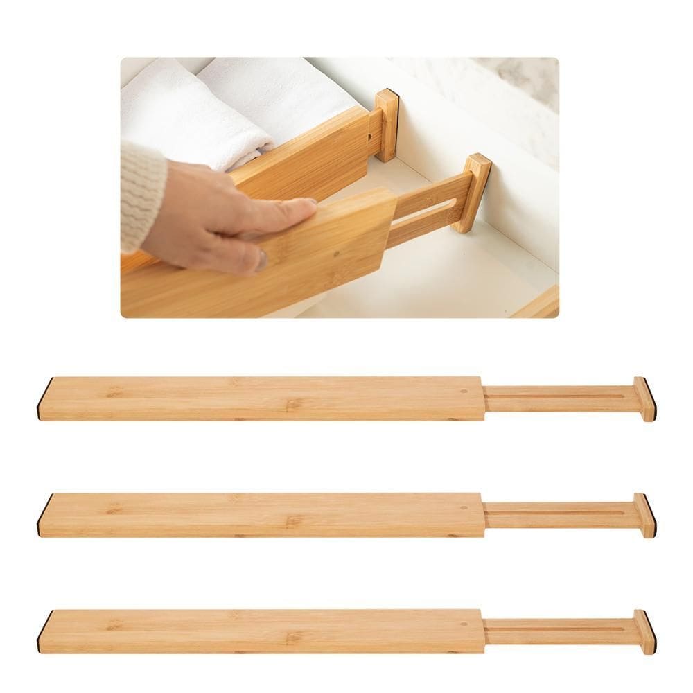 Kit 03 Divisória De Gavetas Ajustável 1,5 X 56 / 44 X 6,5Cm