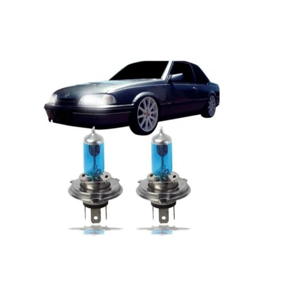 Kit Lampada Super Branca Monza 1983/.. Farol Alto E Baixo H4