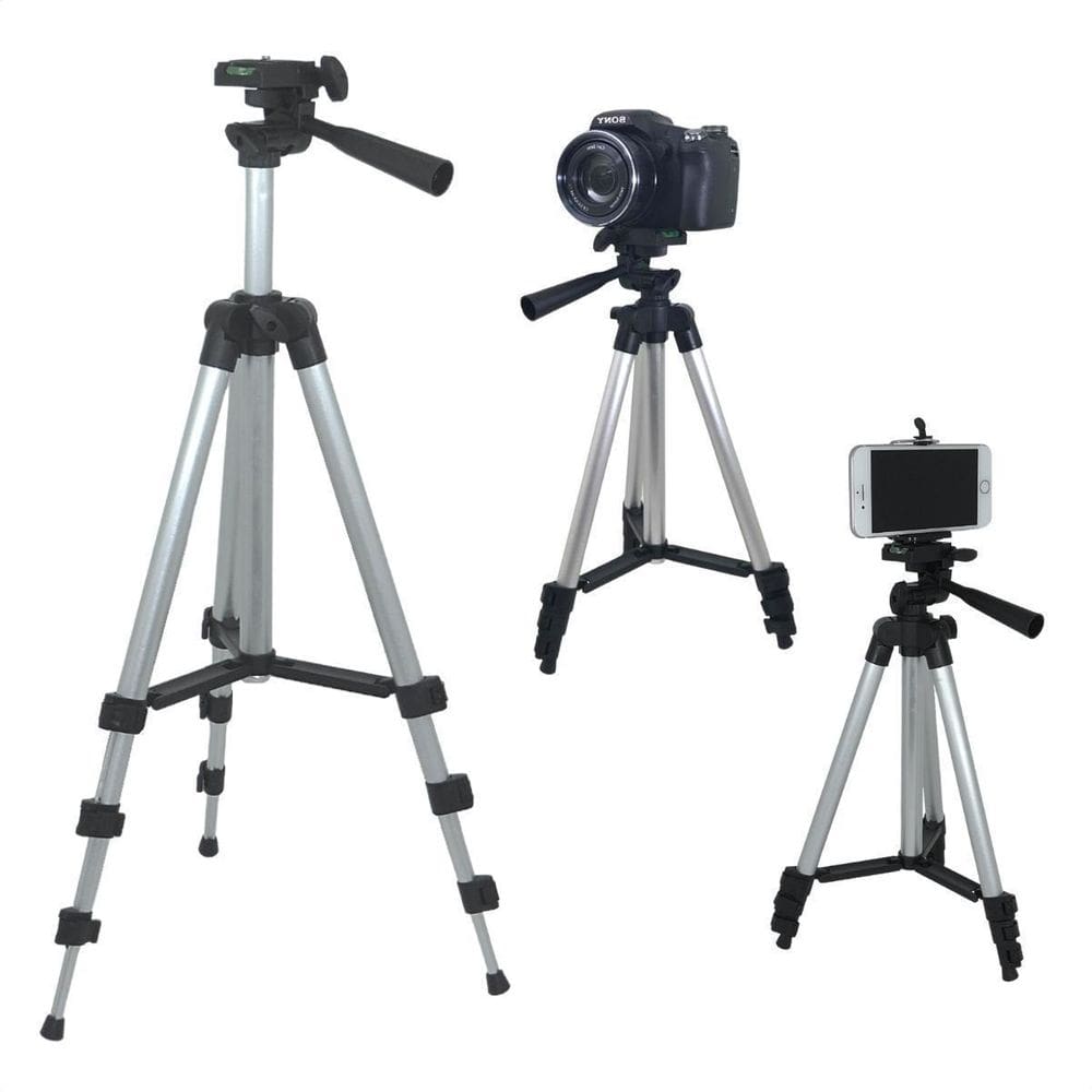 Tripé Câmera + Suporte Celular Ajustável 1,20M
